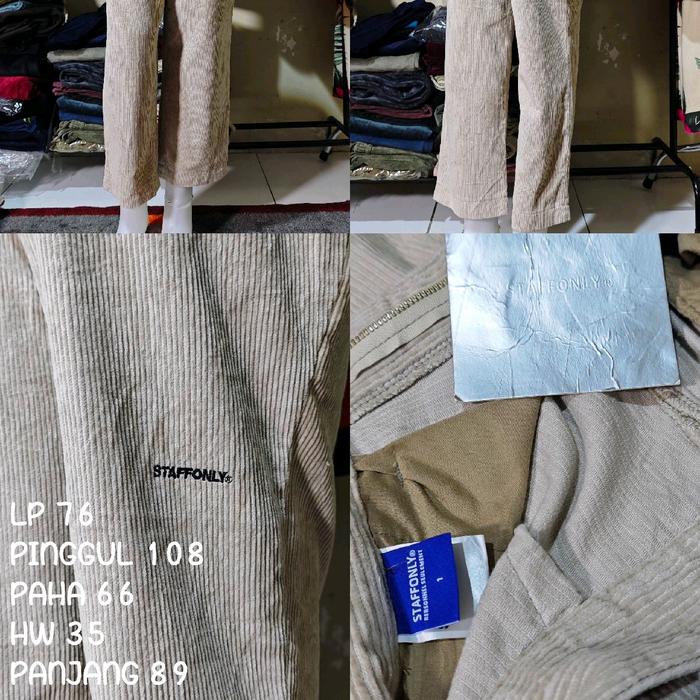 CELANA BAGGY PANTS CORDUROY BRAND NEW StaffOnly WARNA IVORY