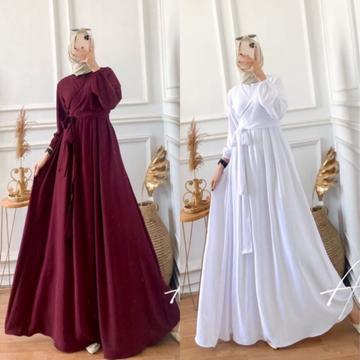 Lunara MAXI DRESS ALETA GOWN MAXY DRESS BAJU GAMIS WANITA CRINKLE