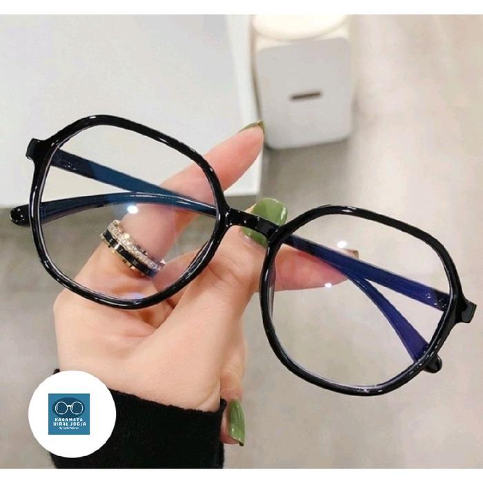 kacamata murah kotak frame +lensa standar  resmi antiradiasi blueray photocromic bluecromic nigjdriv