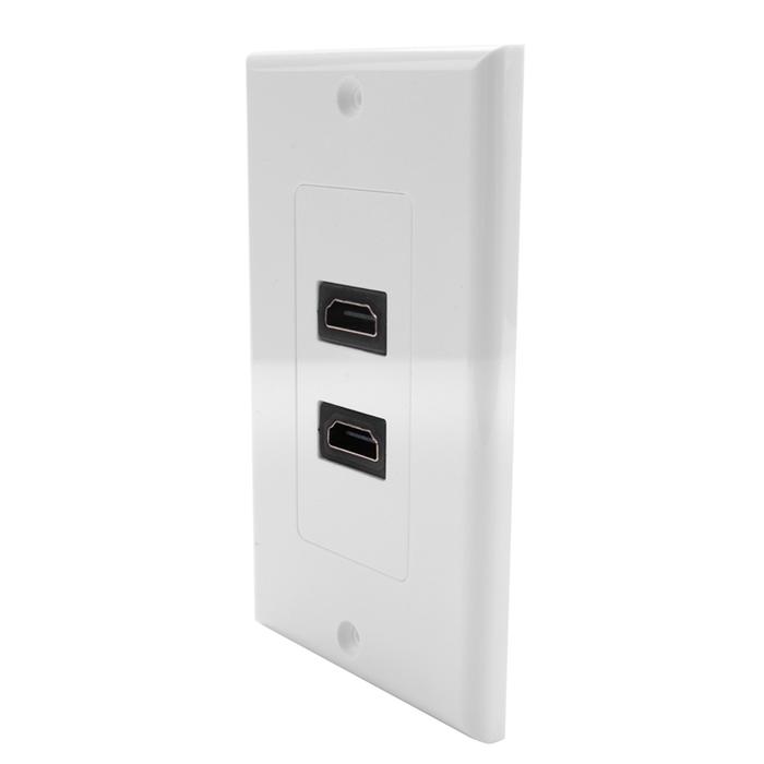HDMI 2-Ports Wall Face Plate Panel Outlet 1080P Cover Coupler Socket