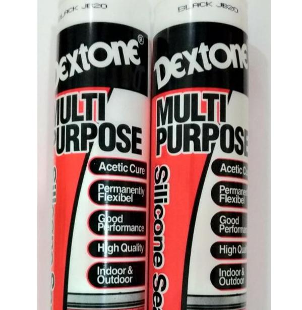 DEXTONE Silicone Sealent Lem Kaca Acetic Lem Silen White, Black, Clear