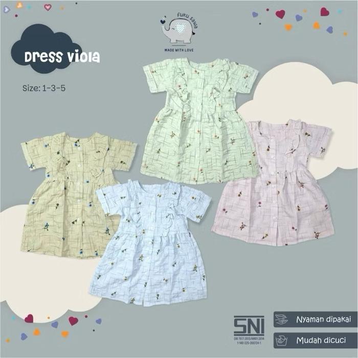 dress anak dress anak perempuan dress anak lucu dress baby newborn dress viola