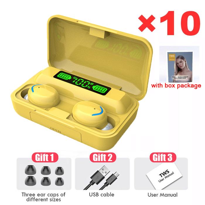 F9-5 TWS Bluetooth Earphone Wireless Headphones 9D Stereo Sport