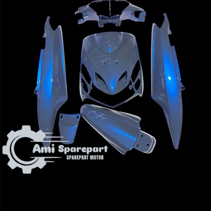 Cover body full halus mio smile warna nardo lembayung biru