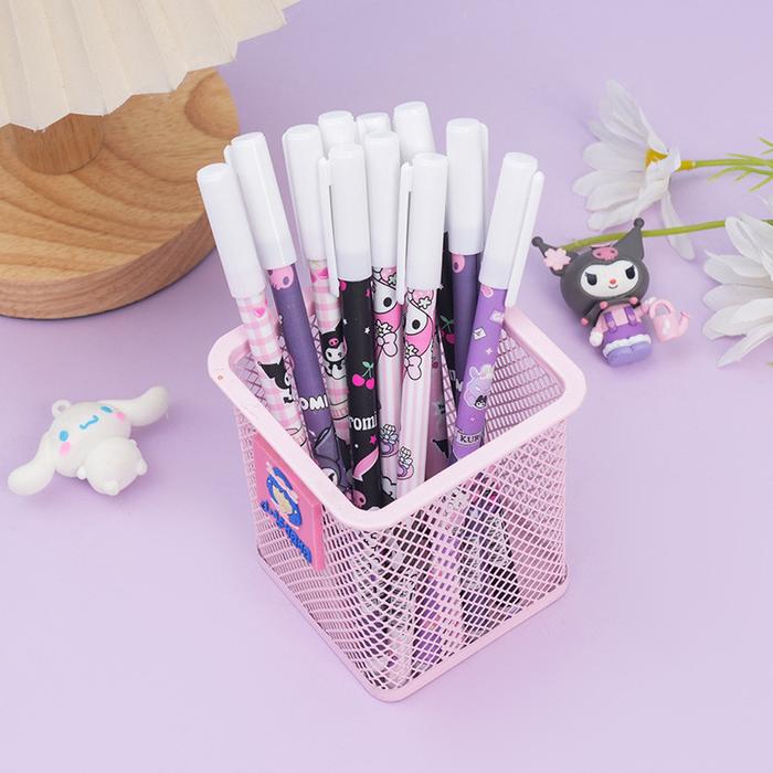 Eeghrerr Pen Bisa Dihapus Kuromi Perempuan Pena Netral Sanrio Pena Tanda Tangan Biru Dapat Dihapus
