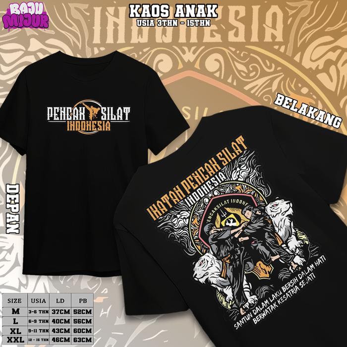 Kaos Anak Cowok Pencak Silat Ipsi Distro Fighter 24s Cotton Combed - Pakaian Anak Ipsi - Kaos Anak S