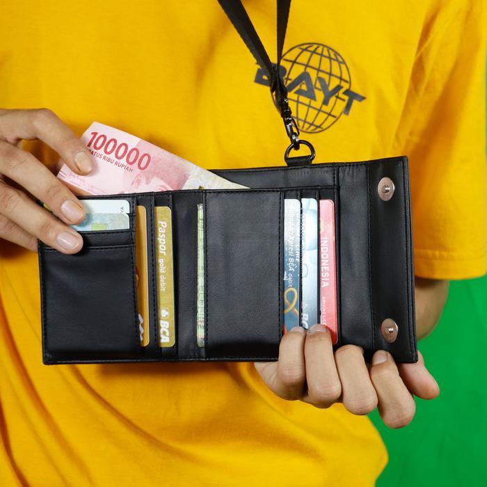 Bayt | Dompet Pria Makhzan Dompet Kartu Kulit Hanging Wallet Uang