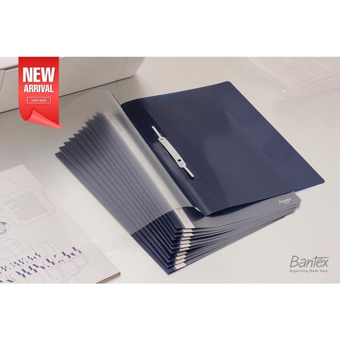 12 pcs Business File Folio Map Plastik Snel Hecter Map Bisnis Bantex Trendy Quotation Folder Blue 32