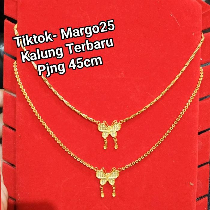 KALUNG PADI & RANTAI NORI LAPIS MAS 24K, SETARA 1SUKU 6.7GRM.PJNG 45CM