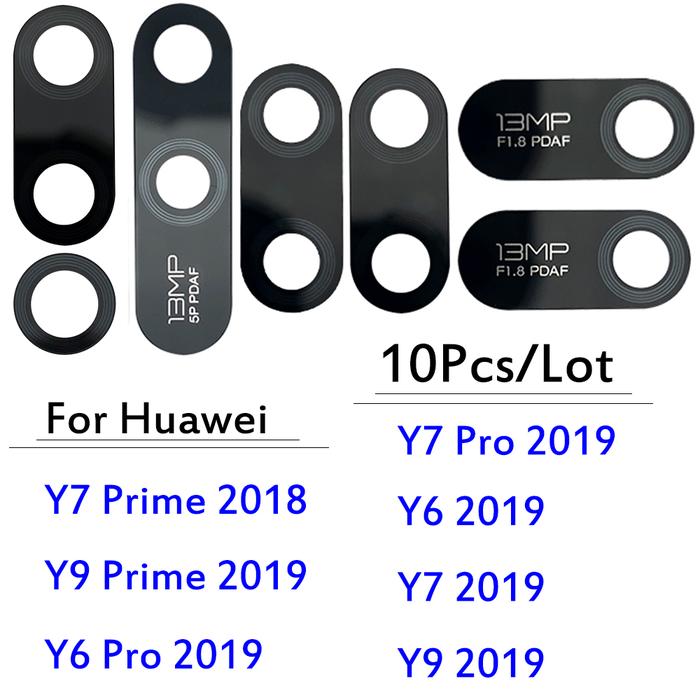 10Pcs Original Rear Back Camera Glass Lens For Huawei Y6 Pro Y7 Pro
