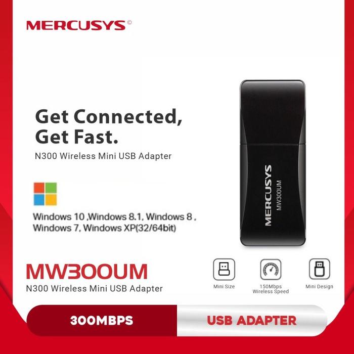 Mercusys MW300UM USB Adapter N300 Wireless Mini USB Adapter
