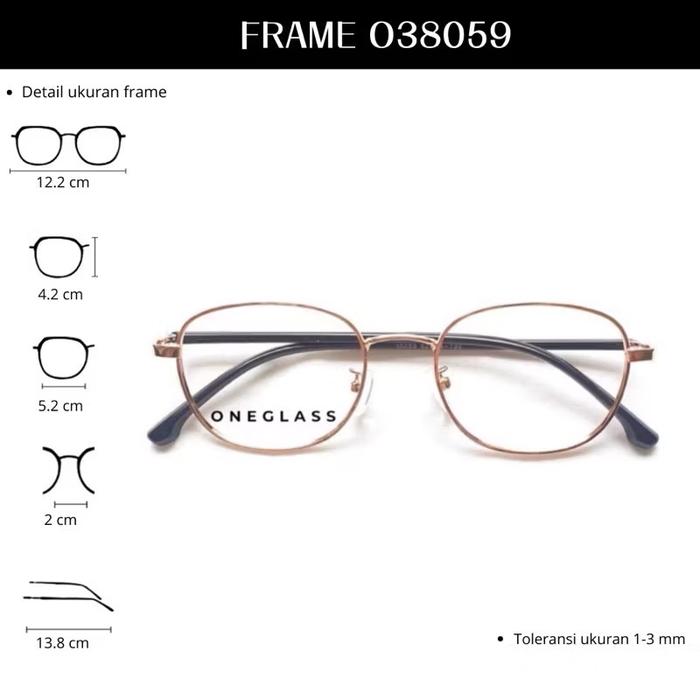 Oneglass - Frame Kacamata O38059 Unisex