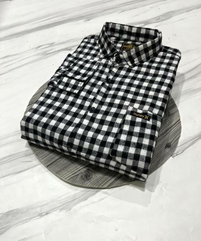 Kemeja Flanel Pria Lengan Panjang Kotak-Kotak Kecil Garis-Garis Distro Hem Premium (2)