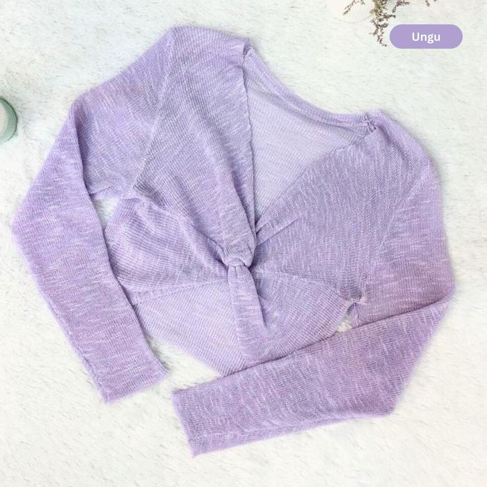 KOKO Grace - Atasan Cardigan Rajut Kerah V Lengan Panjang Wanita Outer - All Size Knitwear Kardigan
