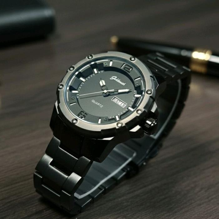 Goldsmith Time GST-8057 RT BLK Jam Tangan Pria Analog Stainless Steel Water Resistant 5ATM Quartz Mi