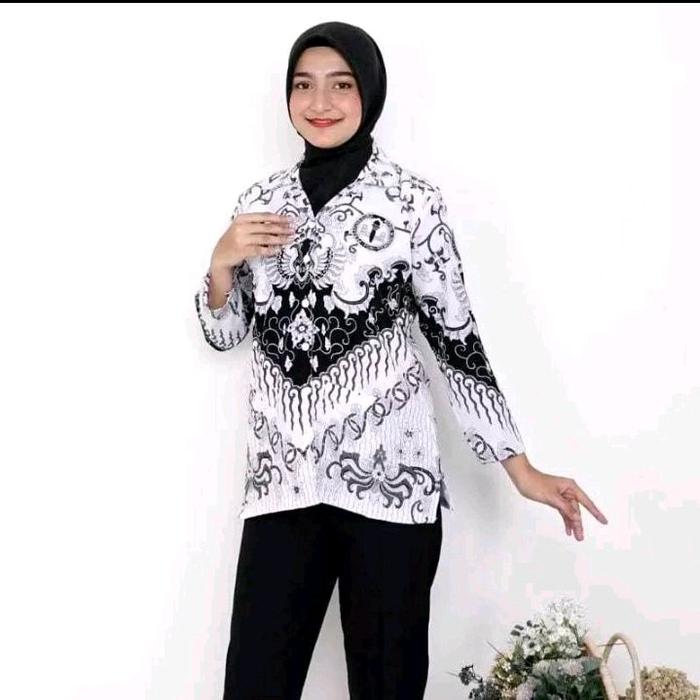 Batik PGRI pria wanita terbaru 2025 lapisan furing atasan PGRI terbaru baju PGRI terbar