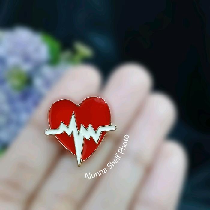 Pin Enamel Heart Beat - Tea Love - Jantung | Bros Aksesoris - Heart beat