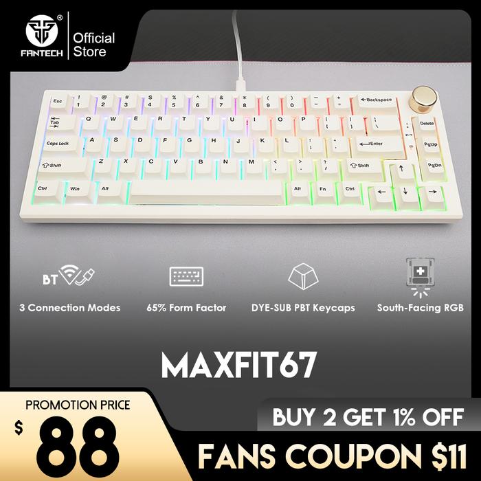 Fantech MAXFIT67 Mini Mechanical Keyboard Wired and Bluetooth  5.0