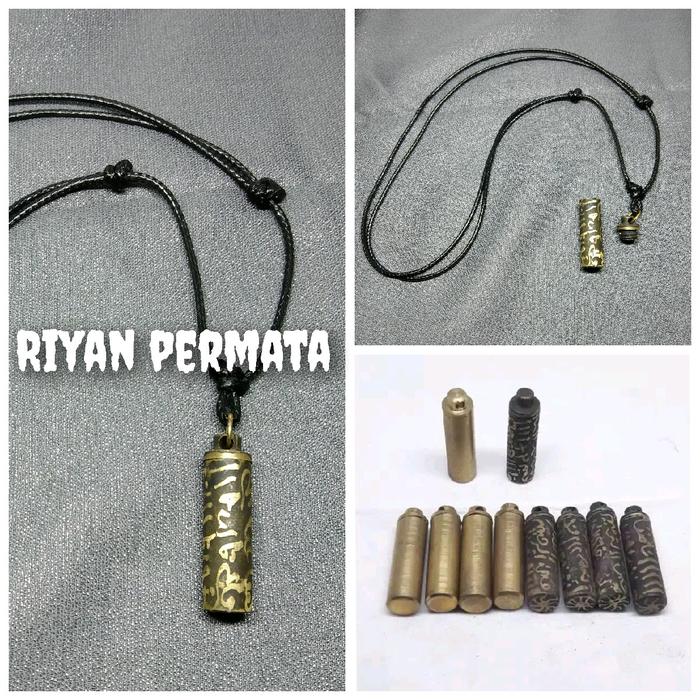 Kalung liontin tabung buat isi akik kecil bisa