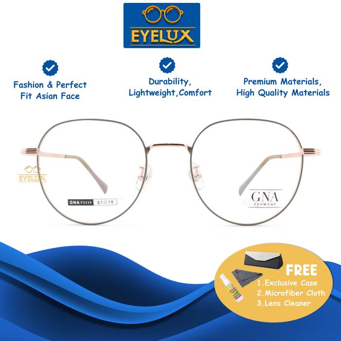 GNA Eyewear / GNA F-3335/ 51-18 / Frame Kacamata GNA Eyewear ORIGINAL