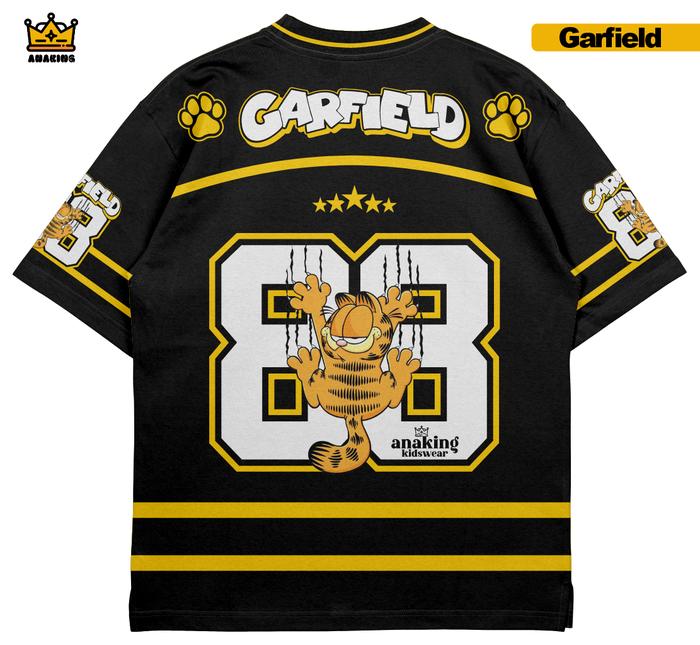 (Gratis Stiker) Anaking | Jersey Boxy Kids Garfield ANK003 - GARFIELD Jersey boxy Anak Laki-laki Per