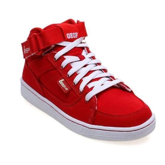 Terbaru Sepatu League Geof Cvs M Merah Sneakers Pria Original Murah