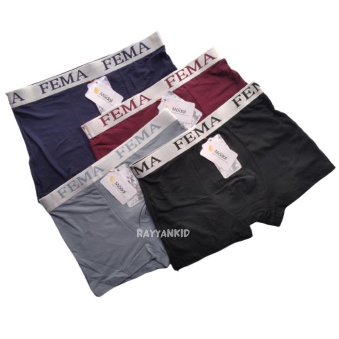 6 Pcs CD Boxer Pria Fema Ban Silver