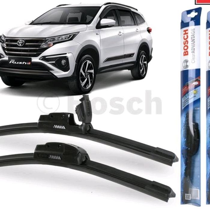 Wiper Blade/ Wiper kaca Depan/Wiper Mobil Frameless Toyota New Rush 2018 -  Bosch Clear Advantage