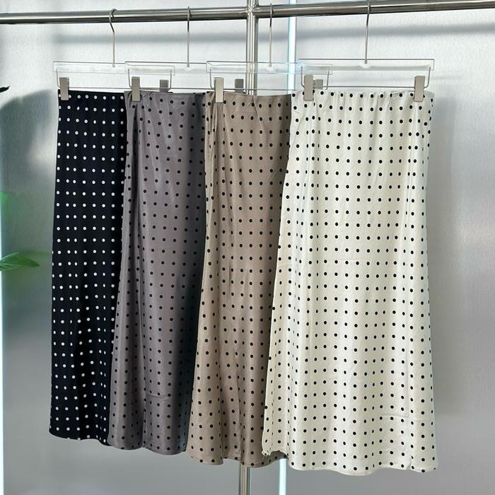 Vivorie Premium Rk 2099 Azalea Rok Satin Polkadot Pasti Ori