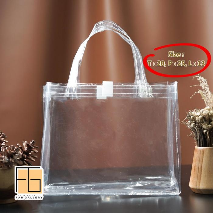READY! TAS MIKA BENING TRANSPARAN TEBAL, SOUVENIR ULANG TAHUN, HAMPERS AQIQAH, TAS SNACK ULTAH KUE L