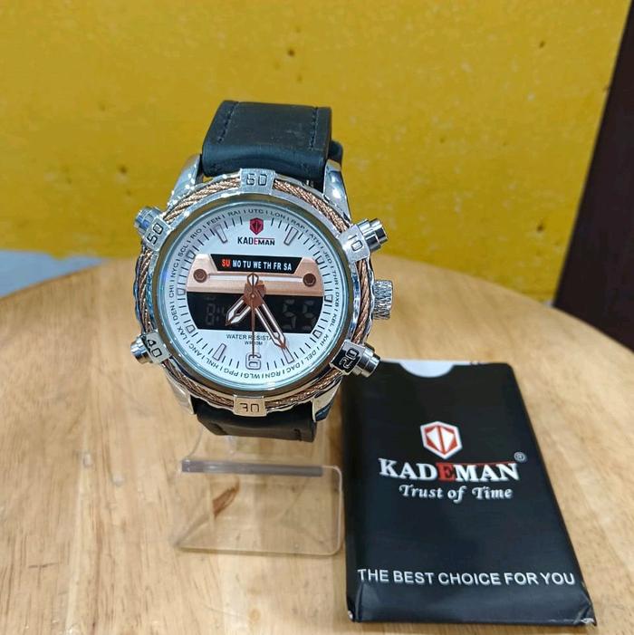Jam Tangan Pria Kademan Dual Time Original