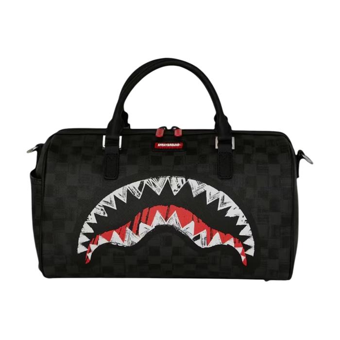 Sprayground Scribble Shark Mini Duffle Bag / Tas Branded Original