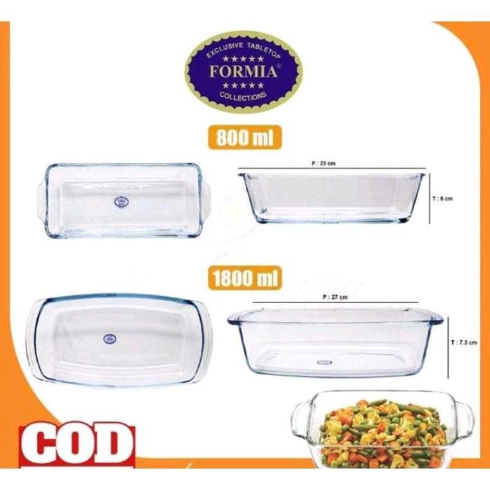 Formia Serveware Bake n Serve Rectangular Loaf Dish Cake / Loyang Kue Kaca Oven Microwave