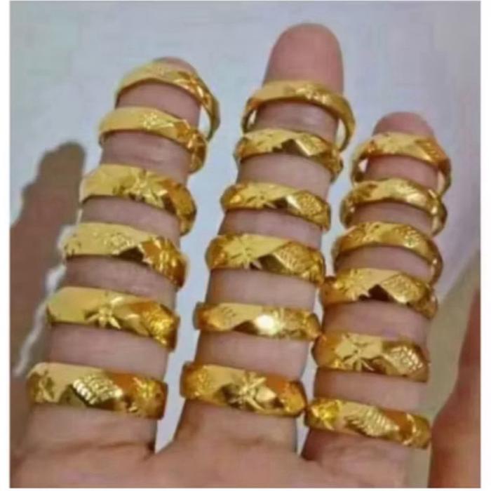 CINCIN POLOS PASIR WARNA GOLD MODEL SEPERTI EMAS 2gram PROMO TERLARIS DI TIKTOK SHOP