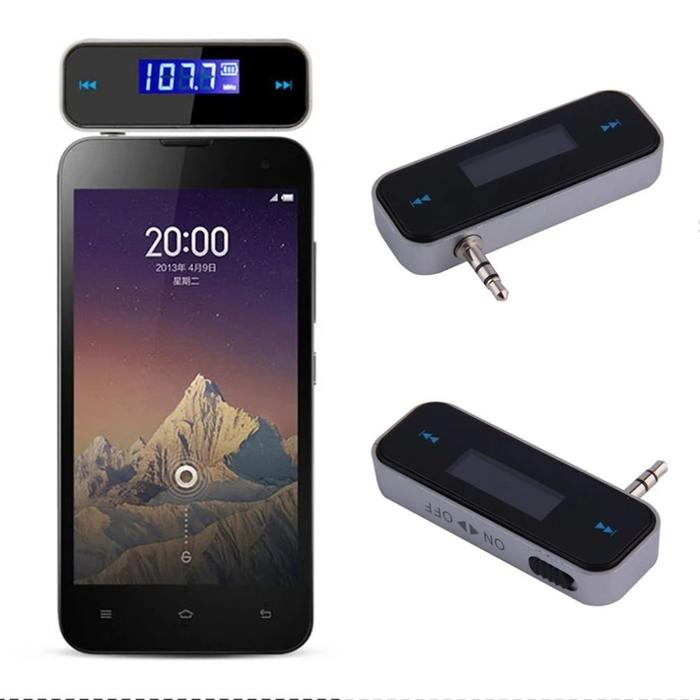 LCD 3.5mm Music Audio FM Transmitter Mini Wireless In-car Transmitter