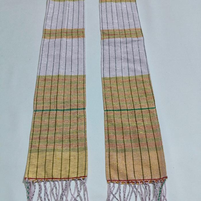 Scraf Etnik Simalungun Motif Hatirongga/Ragi Cantik Stola Motif Ulos Simalungun Ukuran L13cm P160cm 