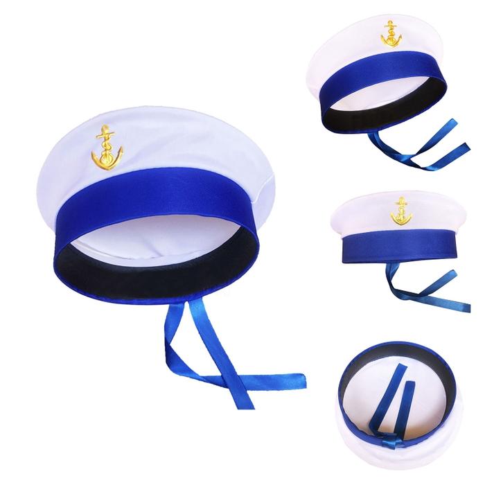 Topi Pelaut Topi Kapten Kapal Pesiar Topi Angkatan Laut Kostum Kapten