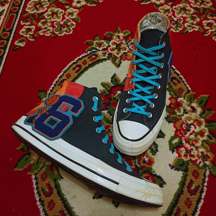 SALE!!! 42-43 CONVERSE CTAS COLLAB X NBA SPACE JAME TUNE SQUAD SHERPA, LEATHER TRI PANEL CANVAS, ---