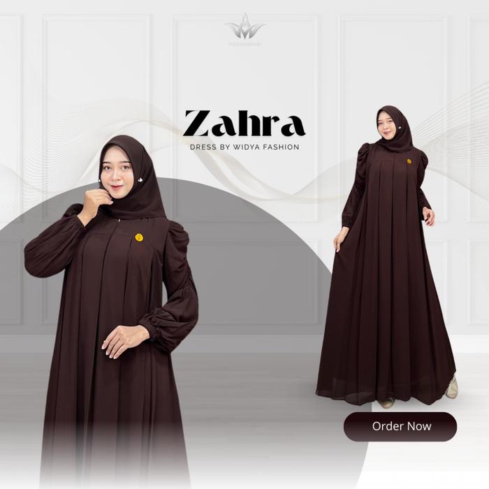 PROMO!!! Gamis Remaja - Gamis Busui - Zahra Dress Set Hijab Ceruty Babydoll Premium  By Widya Fashio