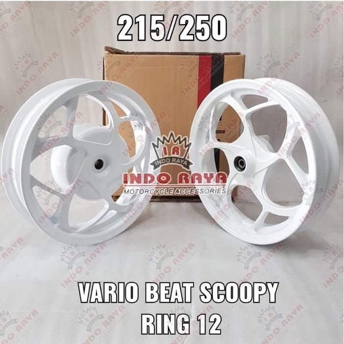 Velg racing scoopy beat vario sporty 1set depan belakang 215 250 ring 12 merk rossi tipe orion