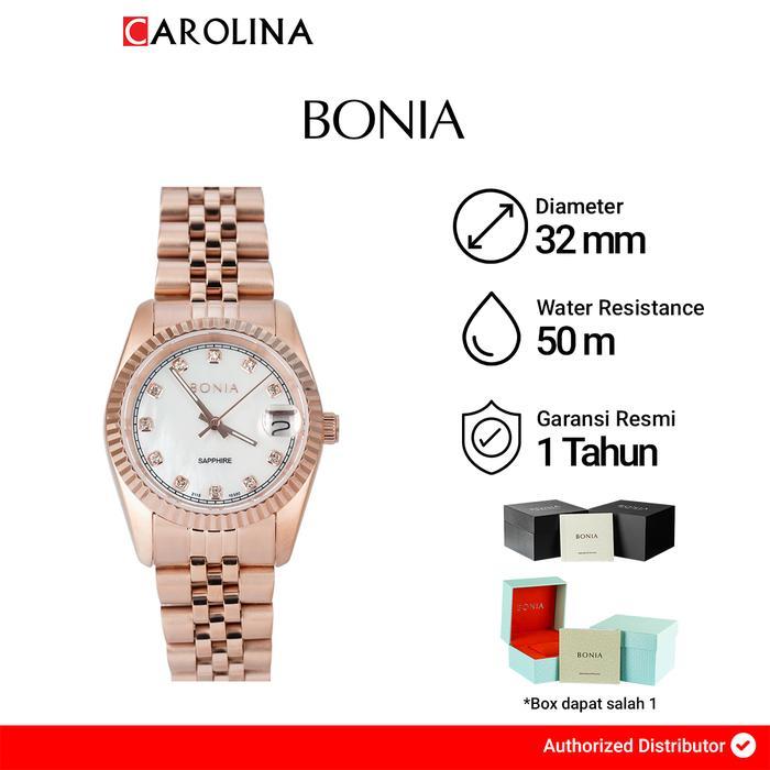 Jam Tangan Wanita BONIA B10550-3557 Rosegold Stainless Steel