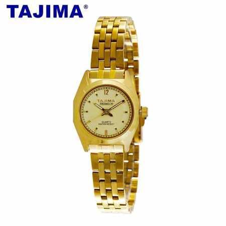 PROMO!! Jam Tangan Analog Tajima Gold Series Wanita Water Resistant Stainless Steel Original + Free 