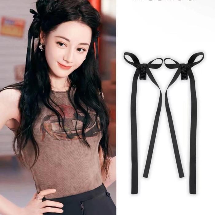 Jepit Rambut Korea Wanita Pita Panjang Gaya Korea Twist Braid Satin Aksesoris Hiasan Rambut