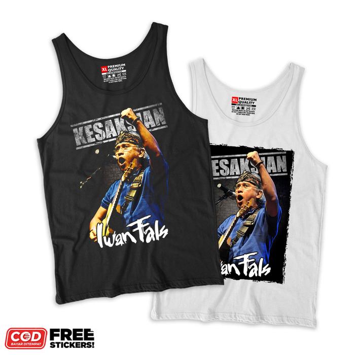 HitakaStory Lekbong Oblong Iwan Fals Kesaksian | kaos Lekbong Iwan fals bahan Katun | baju tanktop i
