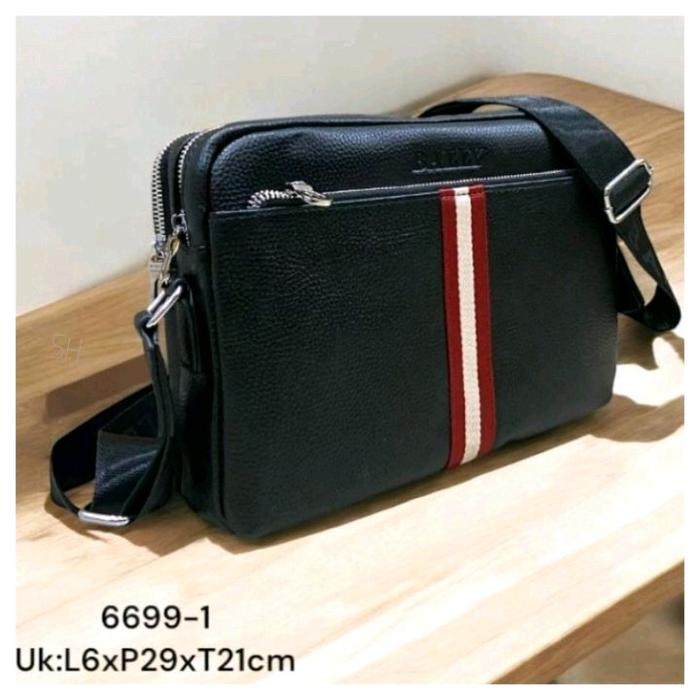 Bally Tas Selempang Pria Kulit 6699-1 Slingbag Import Quality Uk:L6xP29xT21cm Disain Elegan Cocok Un