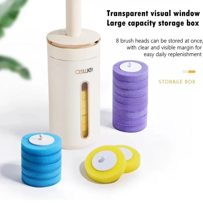 Disposable Toilet Brush Wallmounted Toilet Cleaner Replacement Head