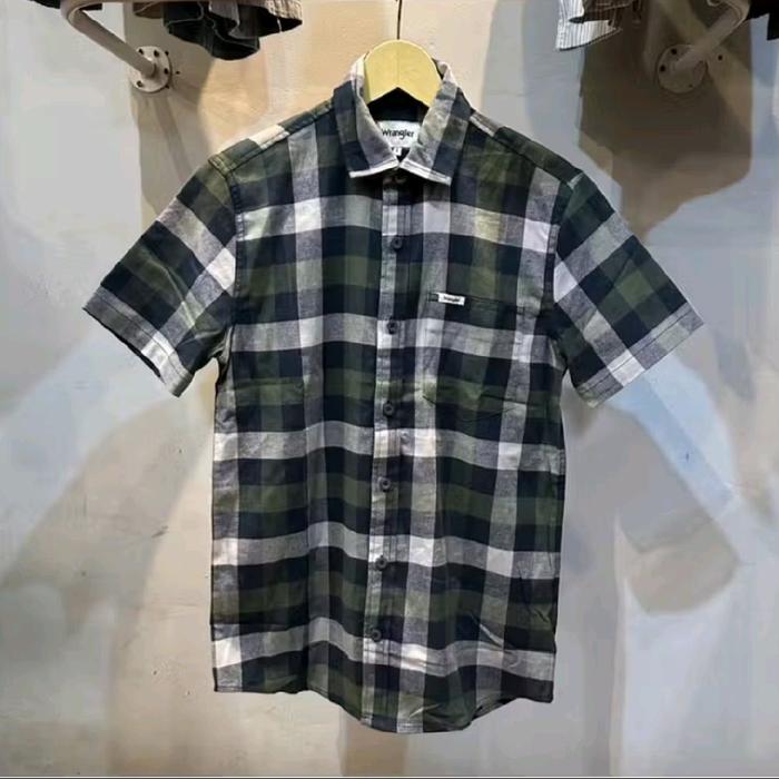 kemeja flanel Wrangler pendek original