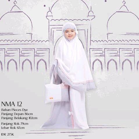 Nibras Mukena Anak NMA 012 Putih All Size