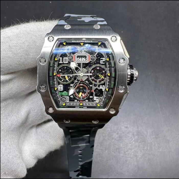 JAM TANGAN RM11-03 TITANIUM SWISS AUTOMATIC DM 49MM