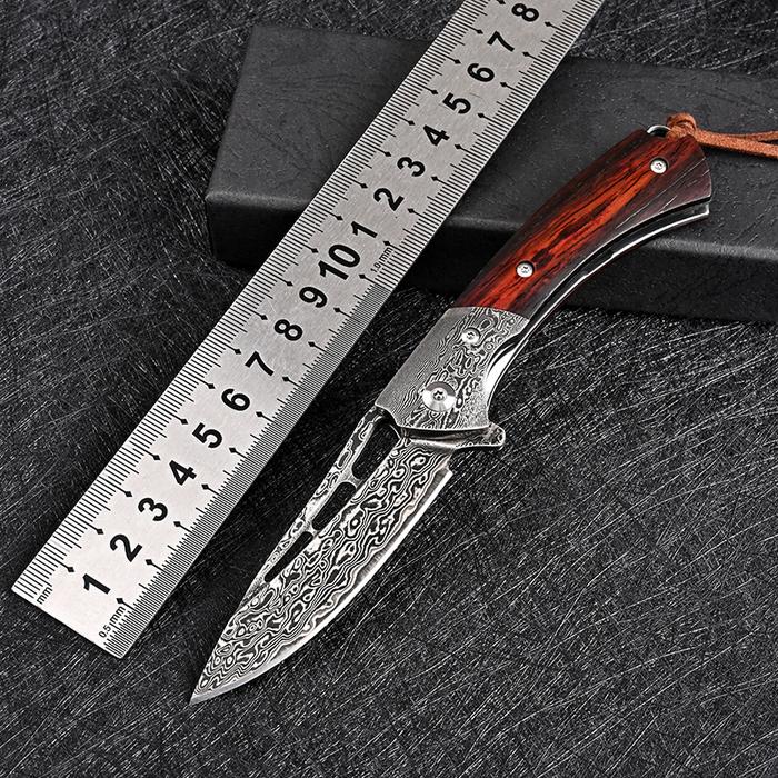 Folding Knife Tactical Military VG10 Damascus Steel Outdoor Hunting